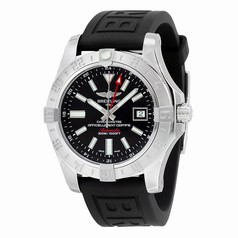 Breitling Avener II GMT Black Dial Black Rubber Men's Watch A3239011-BC35BKPT3
