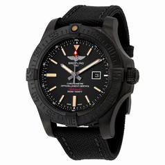 Breitling Avenger Blackbird Automatic Black Dial Black Canvas Men's Watch V1731010-BD12GCVT