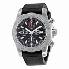 Breitling Avenger II Automatic Chronograph Black Dial Black Rubber Men's Watch A1338111-BC32BKPT