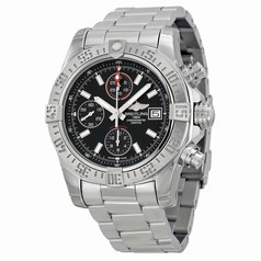 Breitling Avenger II Black Dial Chronograph Stainless Steel Automatic Men's Watch A1338111-BC32SS