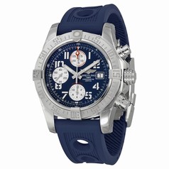 Breitling Avenger II Chronograph Automatic Blue Dial Blue Leather Men's Watch A1338111-C870BLOR