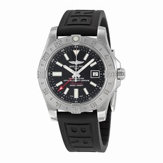Breitling Avenger II GMT Black Dial Black Rubber Automatic Men's Watch A3239011-BC35BKPD3