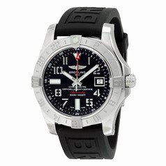 Breitling Avenger II GMT Black Dial Black Rubber Men's Watch A3239011-BC34BKPT3