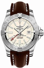 Breitling Avenger II GMT Silver Dial Brown Leather Automatic Men's Watch A3239011-G778BRLT