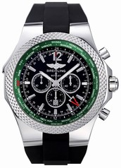 Breitling Bentley GMT Black Dial Black Rubber Men's Watch A47362S4-B919BKRS