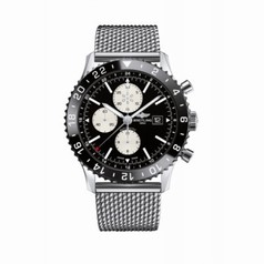 Breitling Chronoliner Black Dial Stainless Steel Automatic Men's Watch Y2431012/BE10MSS