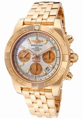 Breitling Chronomat 41 Mother Of Pearl Dial 18k Rose Gold Men's Watch