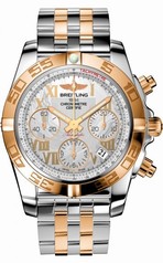 Breitling Chronomat 41 Mother of Pearl Steel and Rose Gold Men's Watch CB014012-A748STT