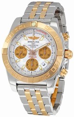Breitling Chronomat 41 Silver Dial Chronograph Men's Watch CB014012-G713TT