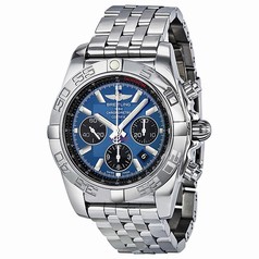 Breitling Chronomat 44 Automatic Chronograph Blue Dial Men's Watch AB011012-C789