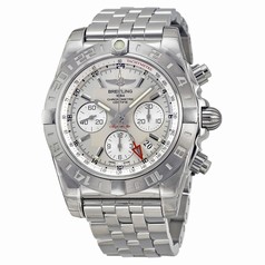 Breitling Chronomat 44 Chronograph Automatic Silver Dial Men's Watch AB042011-G745SS