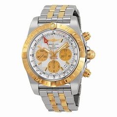 Breitling Chronomat 44 GMT Chronograph Automatic Silver Dial Men's Watch CB042012-G755TT