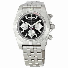 Breitling Chronomat 44 Onyx Black Dial Chronograph Men's Watch AB011011-B967SS