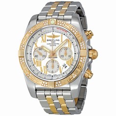 Breitling Chronomat Black Dial Automatic Chronograph Two Tone Men's Watch CB0110AA/G677