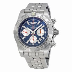 Breitling Chronomat Chronograph Blue Dial Stainless Steel Men's Watch AB01106A-C867SS