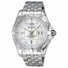 Breitling Galactic 41 Automatic Diamond Mother of Pearl Men's Watch A49350L2-A702SS