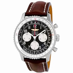 Breitling Navitimer 01 Stainless Steel Leather Automatic Men's Watch AB012012-BB02BRLD