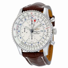 Breitling Navitimer World Automatic Silver Dial Men's Watch A2432212-G571BRCT