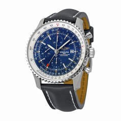 Breitling Navitimer World Blue Dial Chronograph Men's Watch A2432212-C651BKLT