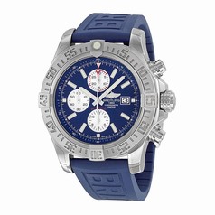 Breitling Super Avenger II Automatic Chronograph Blue Rubber Strap Men's Watch A1337111-C871BLPD3