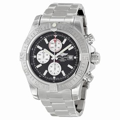 Breitling Super Avenger II Black Dial Chronograph Stainless Steel Automatic Men's Watch A1337111-BC29SS