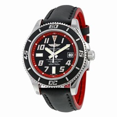 Breitling Superocean 42 Automatic Black Dial Black Leather Men's Watch A1736402-BA31BKRDT