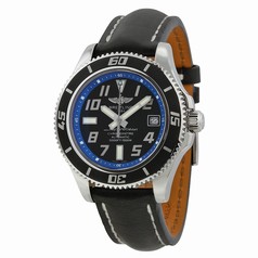 Breitling Superocean 42 Black Dial Black Leather Automatic Men's Watch A1736402-BA30BKLT