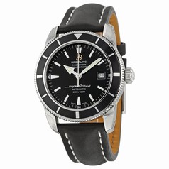 Breitling Superocean 42 Black Dial Black Leather Men's Watch A1732124-BA61BKLT