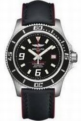 Breitling Superocean 44 Black Dial Leather Strap Automatic Men's Watch A1739102-BA76BKLT