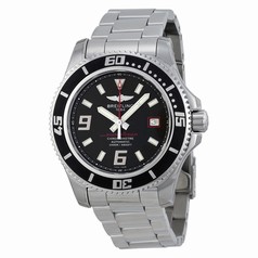 Breitling Superocean 44 Black Dial Stainless Steel Men's Watch A17391A8-BA76SS