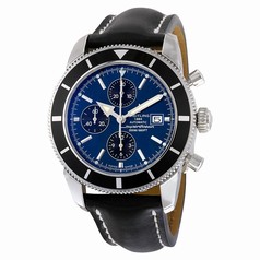 Breitling Superocean Heritage Chronograph Automatic Blue Dial Black Leather Men's Watch A1332024-C817BKLD