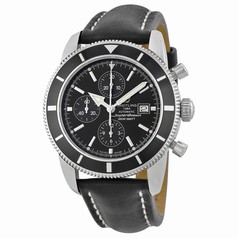 Breitling Superocean Heritage Chronograph Black Dial Black Leather Men's Watch A1332024-B908BKLT