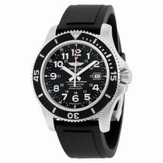 Breitling Superocean II 44 Automatic Black Dial Black Rubber Men's Watch A17392D7-BD68BKPT