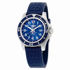 Breitling Superocean II 44 Automatic Metallic Blue Dial Blue Rubber Men's Watch A17392D8-C910BLPT3