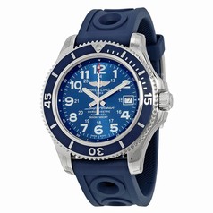 Breitling Superocean II 42 Automatic Blue Dial Blue Rubber Men's Watch A17365D1-C915