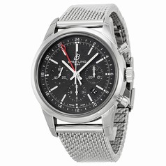 Breitling Transocean Black Dial Stainless Steel Men's Watch AB045112-BC67SS