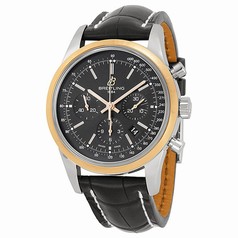 Breitling TransOcean Chrono Black Dial Brown Leather Men's Watch UB015212-BC74BKCT