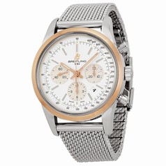 Breitling Transocean Chronograph Silver Dial Men's Watch UB015212-G777SS