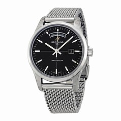 Breitling Transocean Day & Date Automatic Black Dial Stainless Steel Men's Watch A4531012-BB69SS