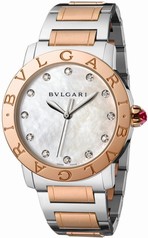 Bvlgari BVLGARI White Mother-of-Pearl Diamond Dial 37mm Automatic Ladies Watch 102012