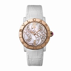 Bvlgari BVLGARI White Mother-of-Pearl with Diamonds Dial Automatic Ladies Watch 102027