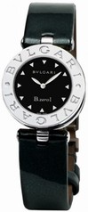 Bvlgari B.zero1 Black Dial Black Leather Strap Ladies Watch 100907