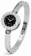 Bvlgari B.zero1 Black Dial Stainless Steel Bangle Bracelet Ladies Watch 101014