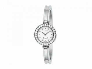 Bvlgari B.zero1 White Dial Stainless Steel Bangle Bracelet Ladies Watch 101273