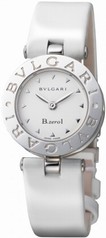 Bvlgari B.zero1 White Dial White Leather Strap Quartz Ladies Watch 100985
