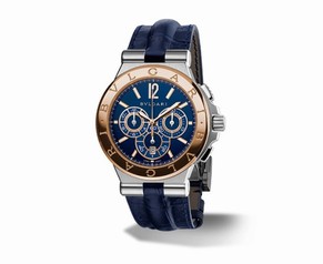 Bvlgari Diagono Blue Dial Chronograph Men's Watch 102181