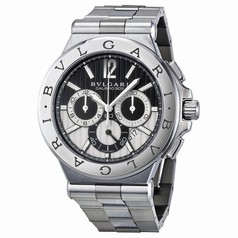 Bvlgari Diagono Chronograph Automatic Black and Silver Dial Men's Watch 101880