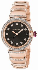 Bvlgari LVCEA Black Opaline Diamond Dial Automatic Ladies Watch 102191