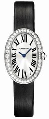 Cartier Baignoire Diamond Bezel 18 kt White Gold Ladies Watch WB520008