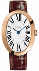 Cartier Baignoire Manual Wind Silver Dial 18 kt Rose Gold Ladies Watch W8000002